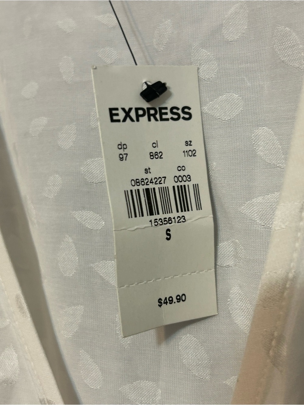 Express Ivory Crossover Blouse - Picture 8 of 9